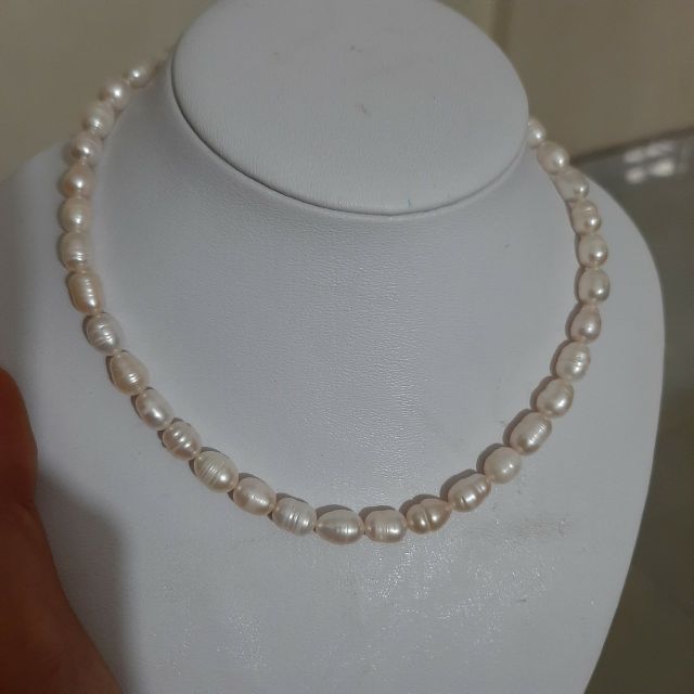 Vòng Cổ Ngoc Trai Thô Tự Nhiên 8-9 ly -Bảo Hành Vĩnh Viễn | BigBuy360 - bigbuy360.vn