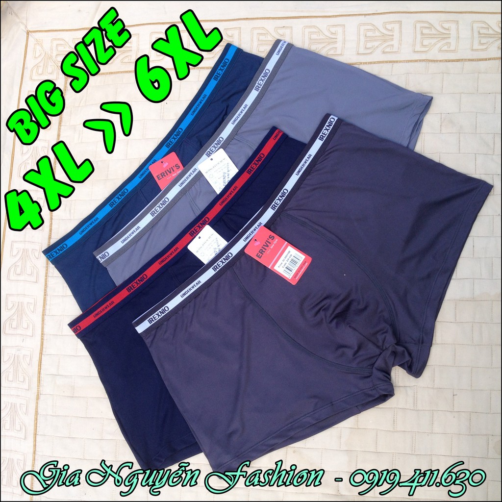 SIZE RẤT LỚN: Combo 4 Quần Boxer BigSize cho người mập