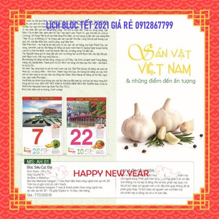 Lịch Bloc Siêu Cực Đại An Hảo AH01. 38x53cm. Bloc Siêu Đại AH06. 25x35cm 2021 Sản Vật Việt Nam