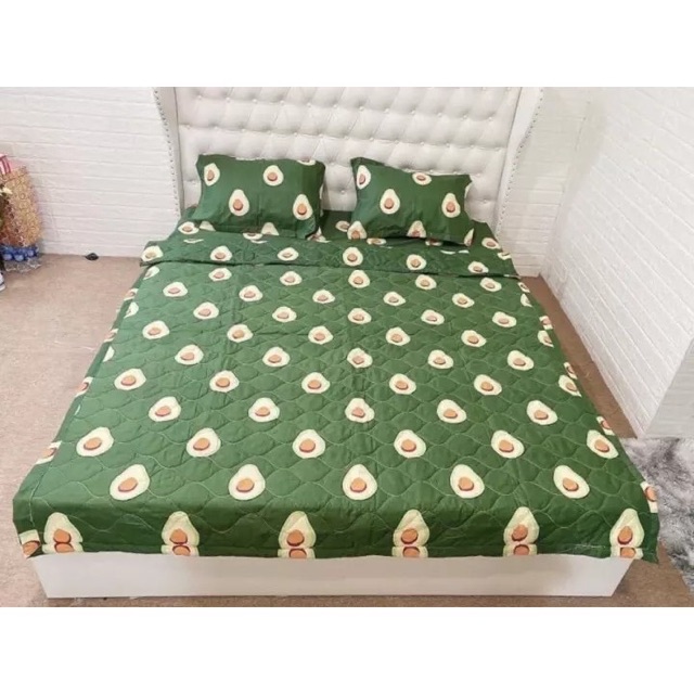 Set 5 món chăn ga gối Cotton Poly hình trái bơ xinh xắn❤️