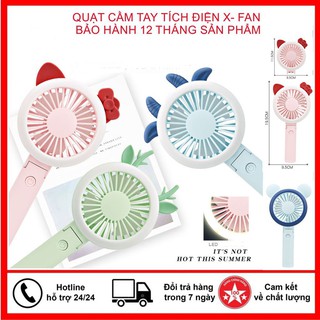 Quạt mini xfan có pin sạc cầm tay tuỳ chỉnh 3 cấp độ siêu mát