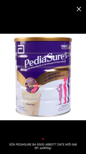 Sữa pediasure 900g date 2021