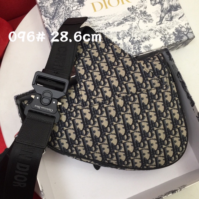 Túi yên ngựa đeo chéo vải canvas in hoạ tiết chữ nam nữ đều dùng được dior CD