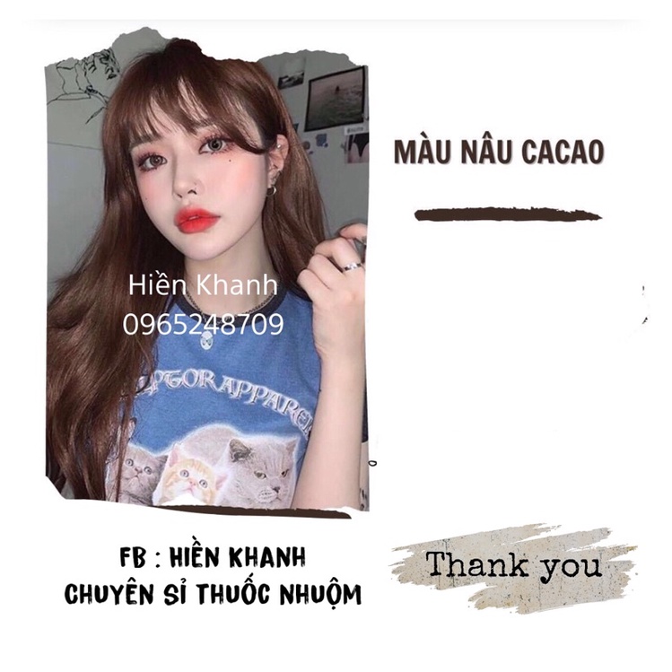 (Không Tẩy) Combo Nhuộm Tóc Nâu CACAO