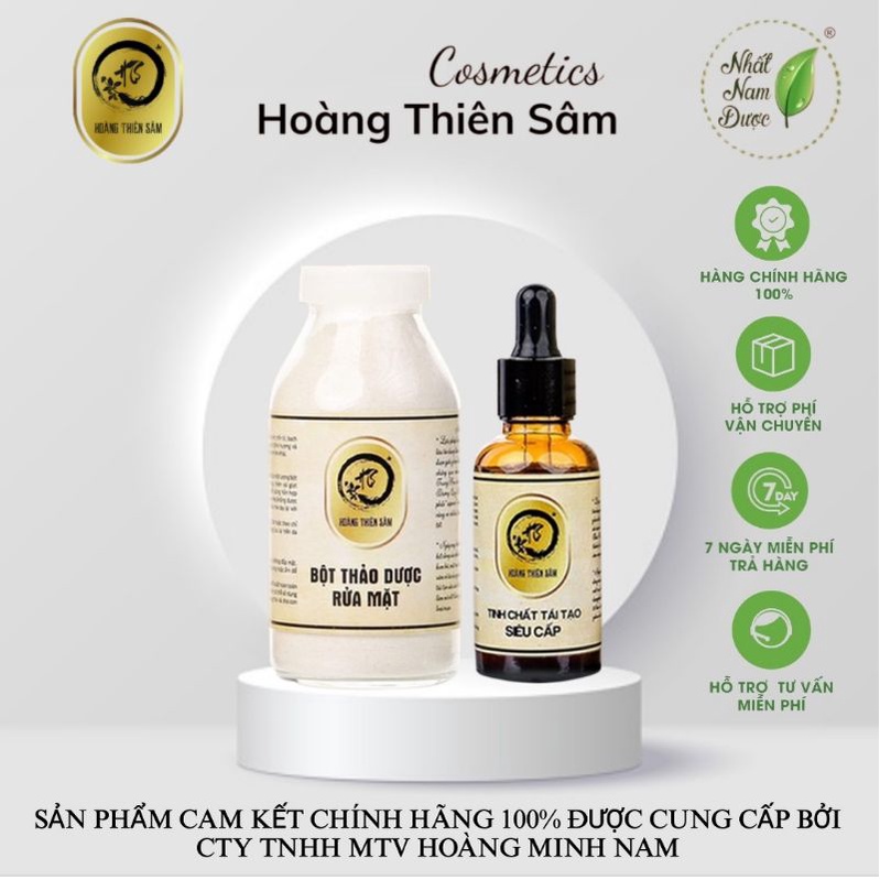 Serum Giảm Mụn Thâm Rỗ - Combo Hoàng Thiên Sâm Tái Tạo Da [Loại Thường]