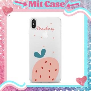 Ốp Lưng iPhone Trong Suốt Hình Quả Dâu Xinh Cute Silicone Mềm Dẻo IPhone 6 6 plus 7 plus 8 plus x xs max 11 pro max