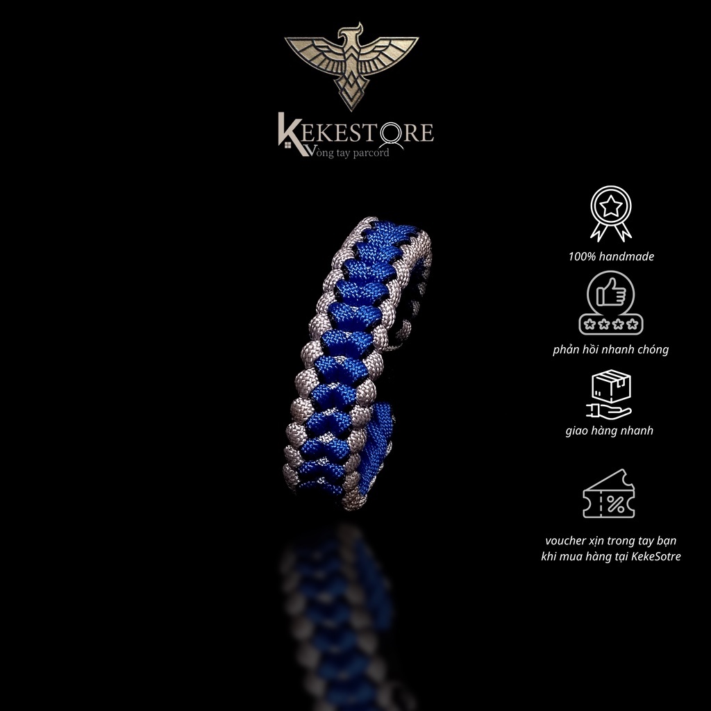Vòng tay unisex paracord sanc KekeStore thời trang thiết kế riêng