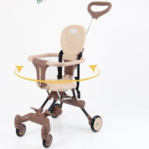 Xe đẩy gấp gọn OLWEN TOBÉ ghế ngồi xoay 360 độ, tháo lắp đơn giản, gọn gàng, phù hợp cho bé từ 6 - 36 tháng
