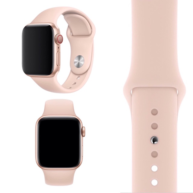 DÂY CAO SU SILICON SPORT HỒNG NUDE DÀNH CHO APPLE WATCH 38/40/42/44mm