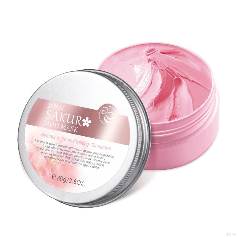 Mặt nạ đất sét Sakura làm sạch mụn đầu đen dưỡng ẩm làm trắng và nâng da