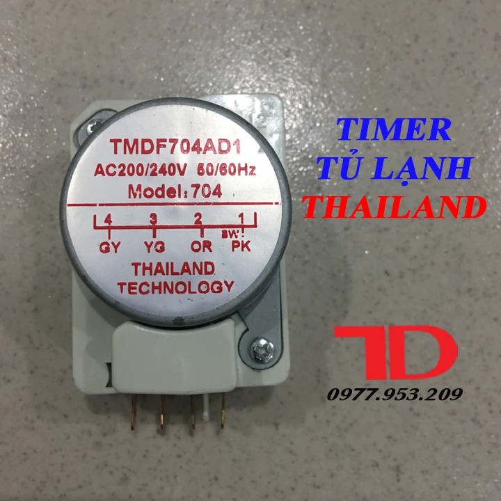 Đồng hồ rơ le cho tủ lạnh 704, Timer Tủ Lạnh 1.3 THAILAND