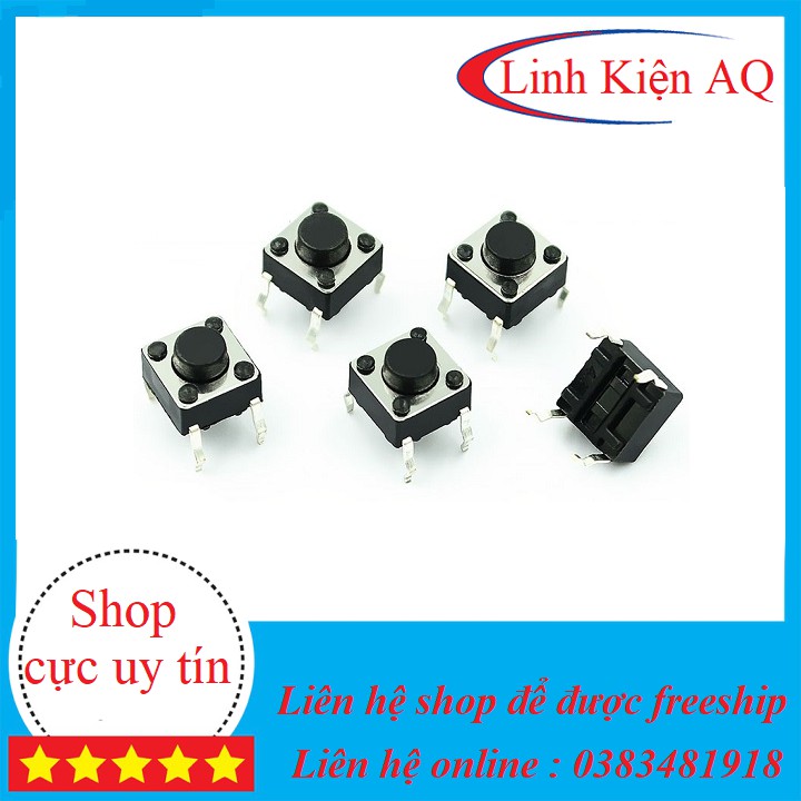 Nút Nhấn 4 Chân 6x6x5mm