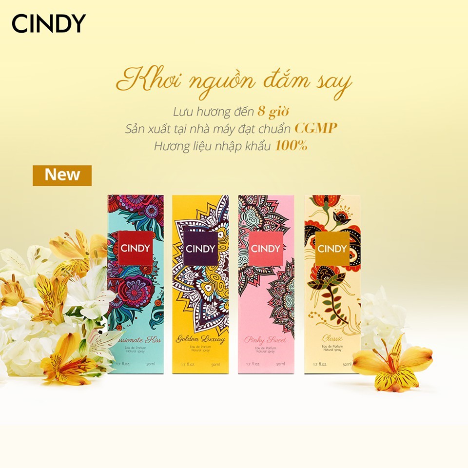 Cindy nước hoa sài gòn thơm quyến rũ 50ml (4 mùi hương)