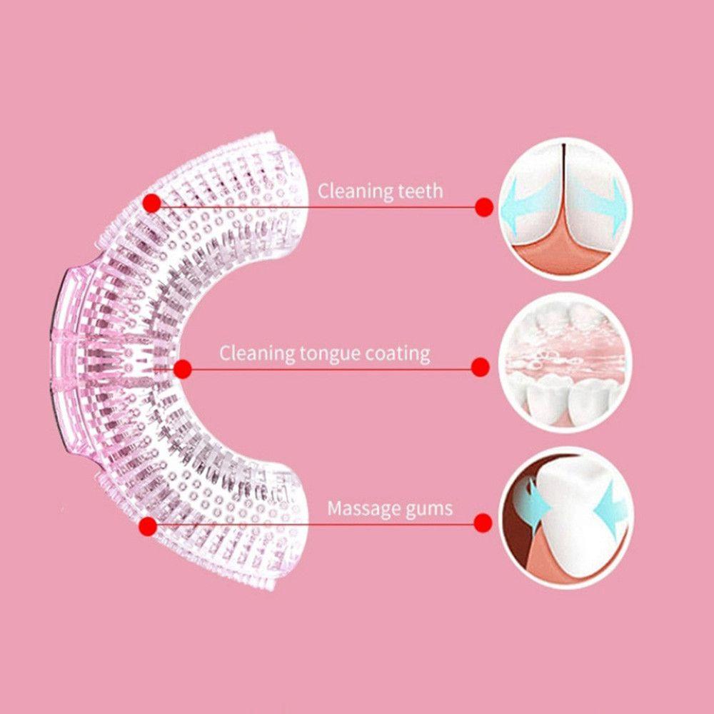 NIUYOU 2-6 - 12 Tuổi Decay 3 Chiếc 1 Bộ 360° Bàn Chải Đánh Răng Hình Chữ U Cao Cấp Tiện Lợi Dễ Sử Dụng