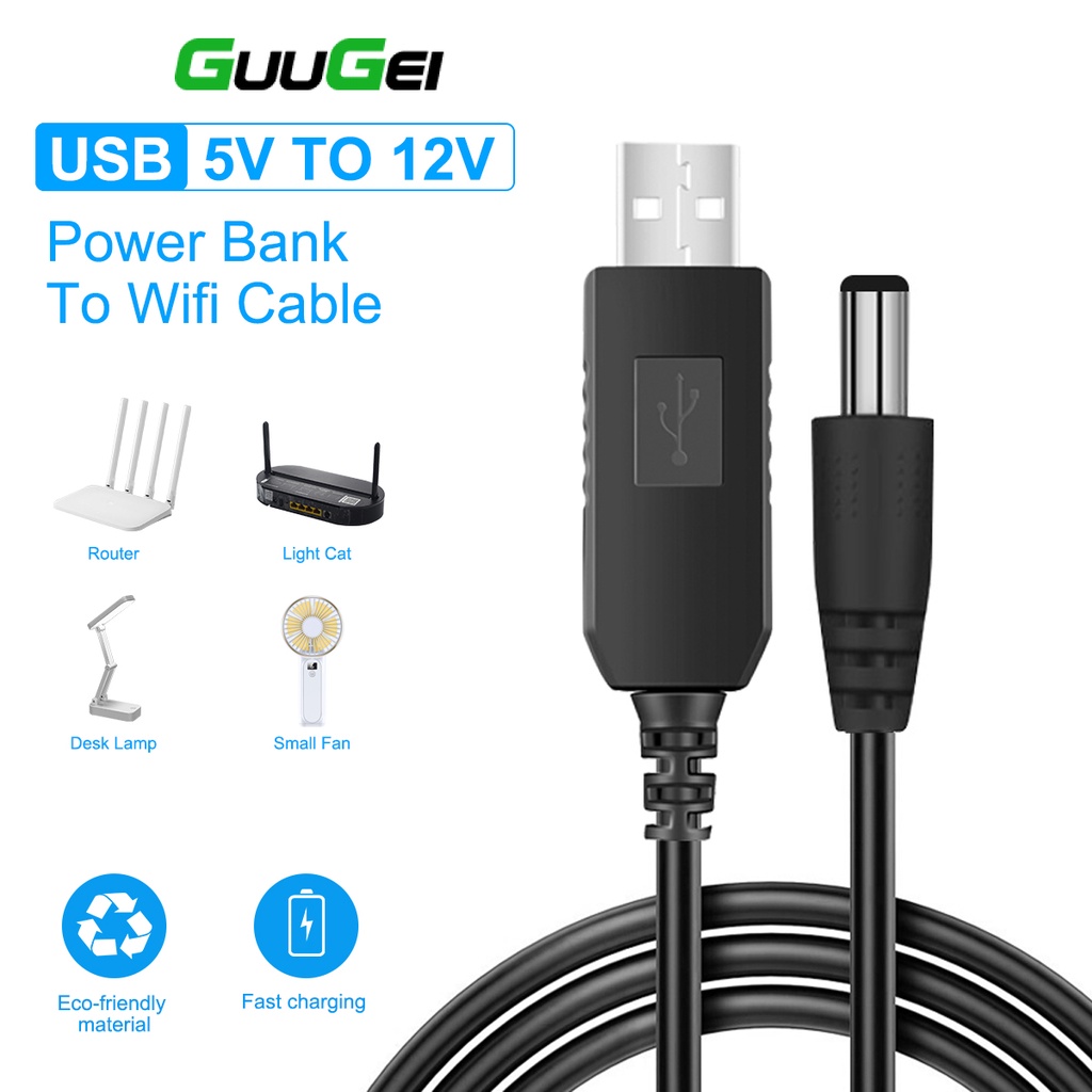 Cáp chuyển đổi wifi GUUGEI DC 5V sang 12V USB/ DC 5V sang 9V thích hợp cho bộ định tuyến Wifi