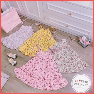 Váy 2 dây hoa nhí,váy 2 dây vải thô mềm mát cho bé gái
