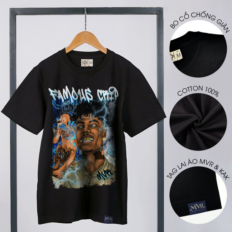 Áo thun hip hop rapper Famous Chris nam nữ phông unisex phong cách đường phố form oversize MVR BB4310