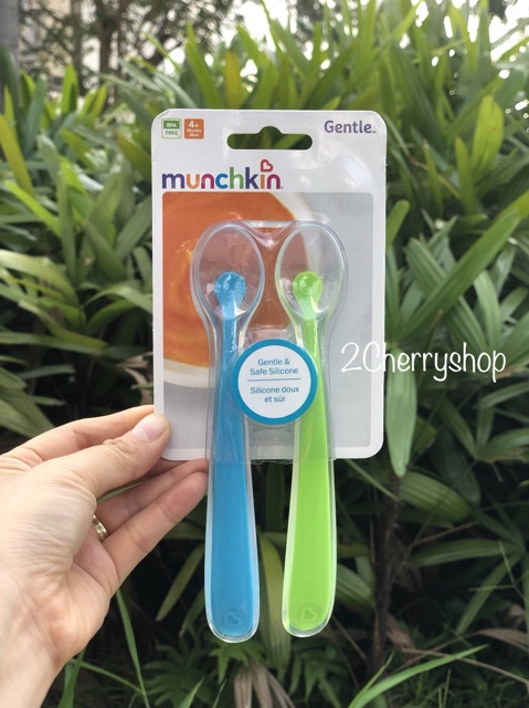 Set 2 thìa ăn dặm Sillicon Munchkin