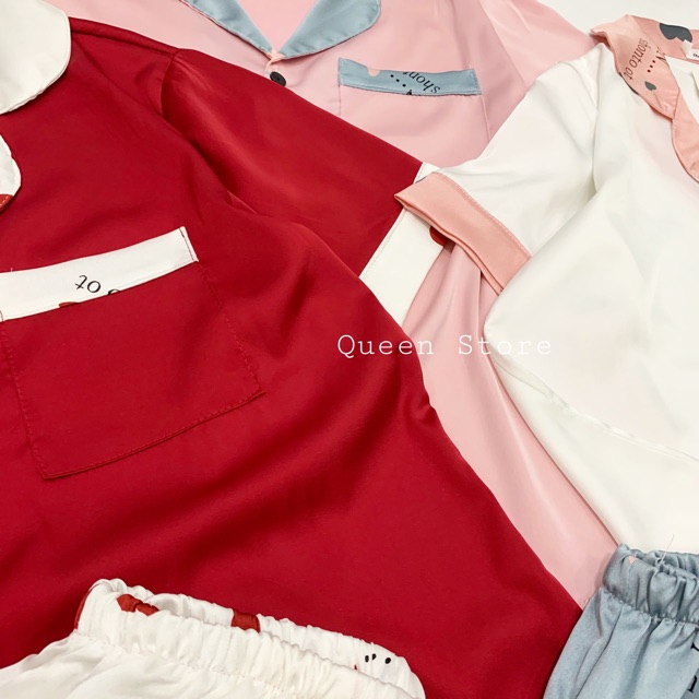 Bộ Ngủ Lụa Cao Cấp Tay Ngắn Quần Dài  [ Chất: Mềm, Mịn, Mát ] Hàng Có Size, Quần Có Túi | BigBuy360 - bigbuy360.vn