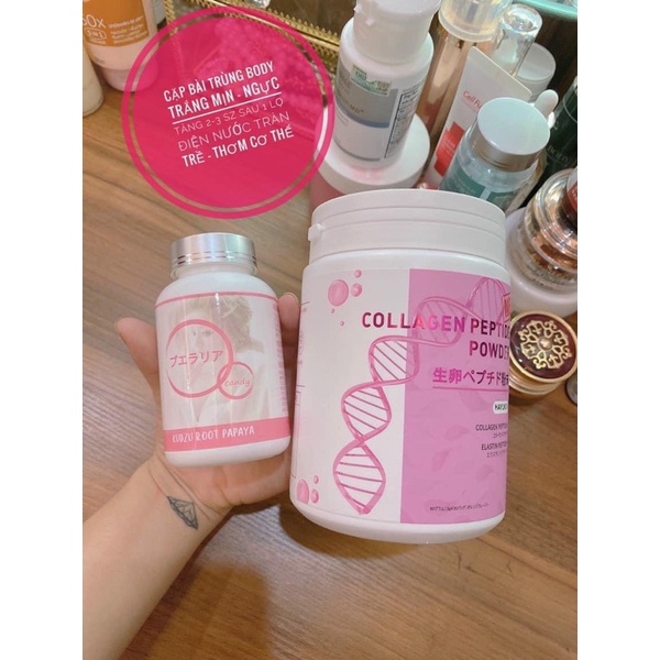 Colagen thủy phân và Kẹo nở ngực Hayuki (combo trẻ mãi ko già) 24