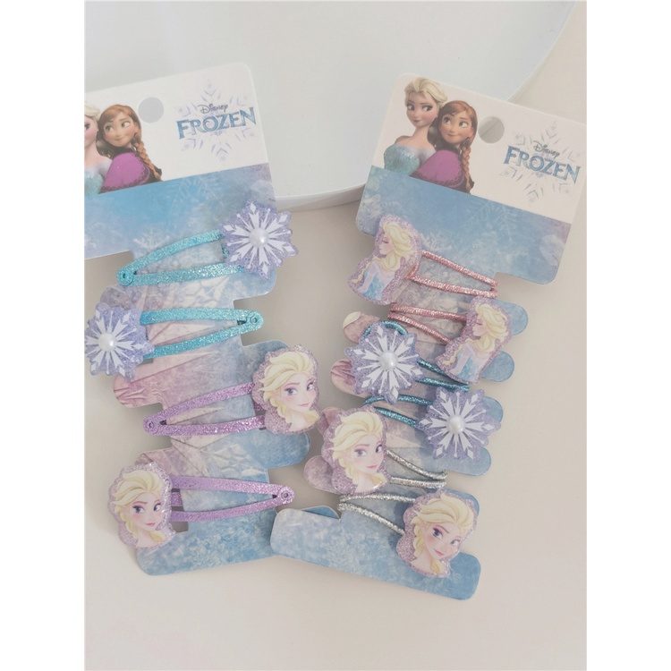 🎀 Bộ vòng cổ/ vòng tay/ nhẫn/ dây buộc tóc co giãn hình công chúa Elsa cho bé gái