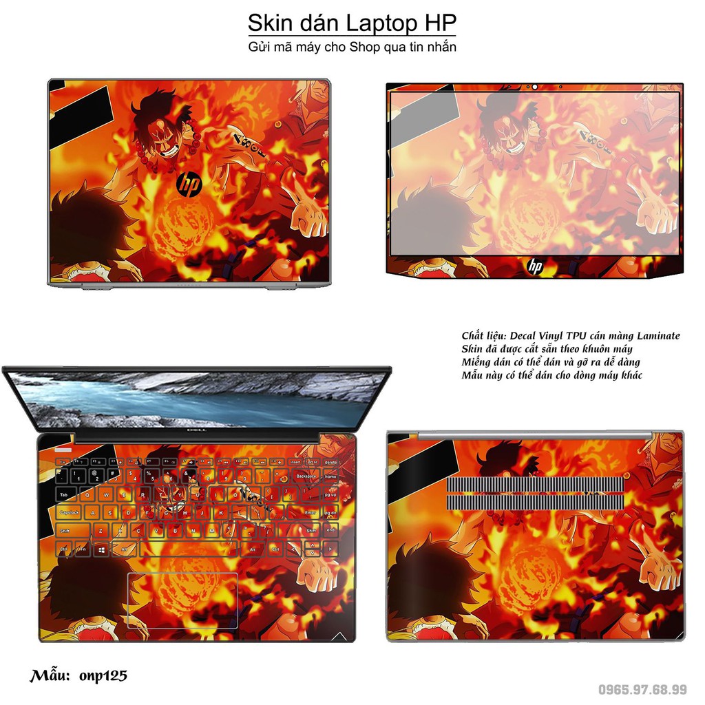 Skin dán Laptop HP in hình One Piece _nhiều mẫu 14 (inbox mã máy cho Shop)