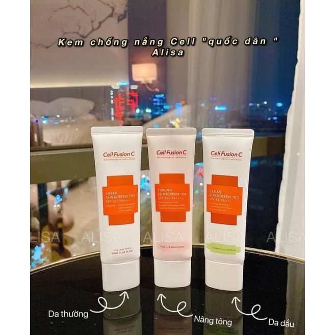 kem chống nắng cell đỏ