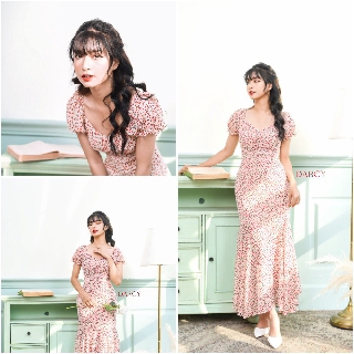 𝐃𝐀𝐑𝐂𝐘 💗FIONA DRESS 🌸 Váy voan dáng dài đuôi cá hoa nhí 🌸