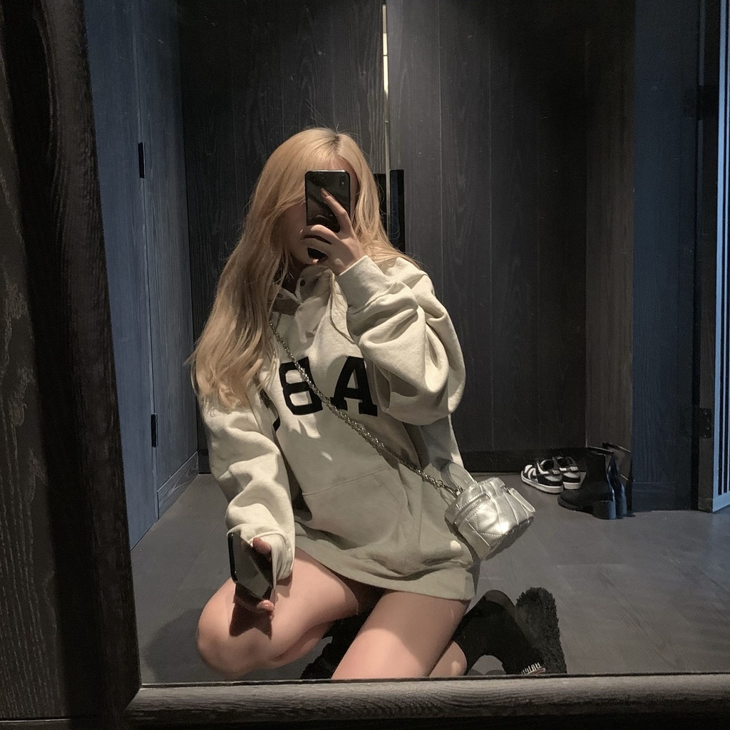 Áo hoodie dáng rộng phong cách phong cách retro thời trang mùa xuân thu dành cho nữ