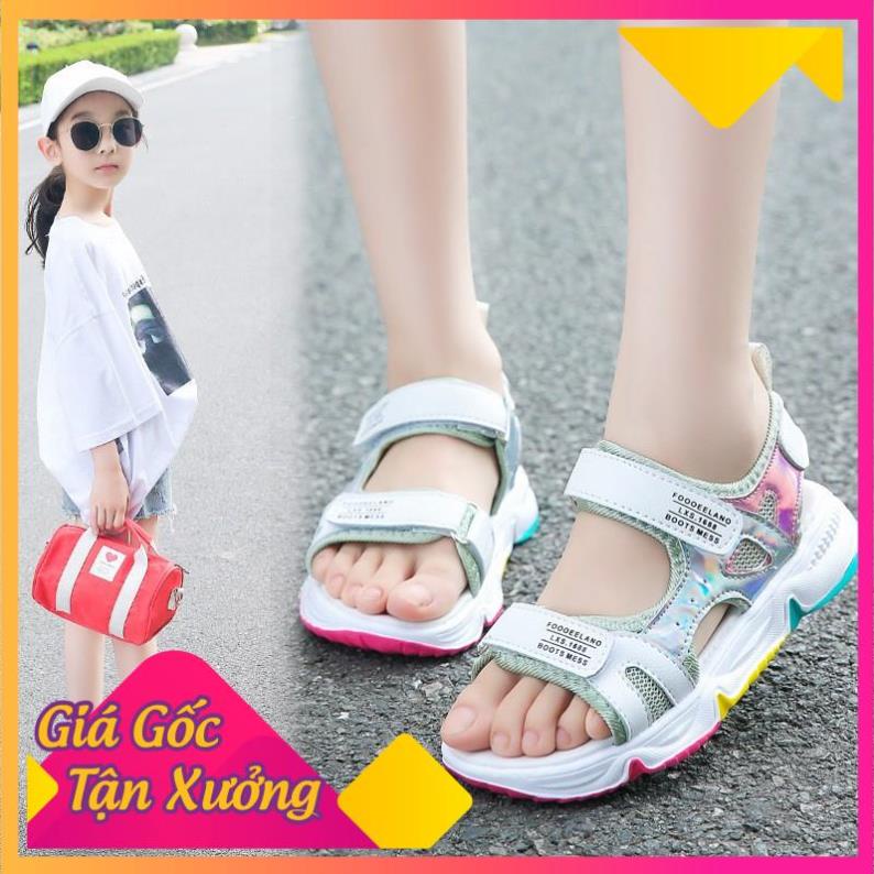 Dép sandal bé gái êm chân đi học , đi chơi xinh xắn 4 - 14 tuổi, phong cách Hàn Qu .