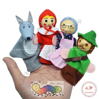 Rối ngón tay kể chuyện cô bé quàng khăn đỏ