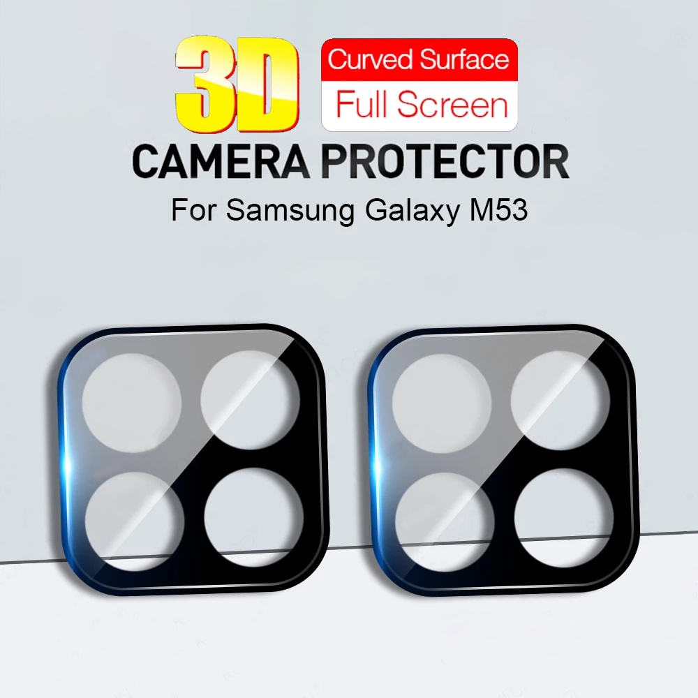 Ốp Điện Thoại Kính Cường Lực 3D Bảo Vệ Camera Cho Samsung Galaxy M53 M23 M52 M33 A13 A23 A33 A53 A73 A12 A42 A22 4G 5G
