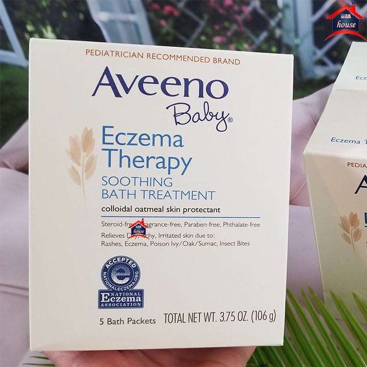 Bột tắm giảm chàm Aveeno Baby Eczema Therapy Bath Treatment Date 01/2025