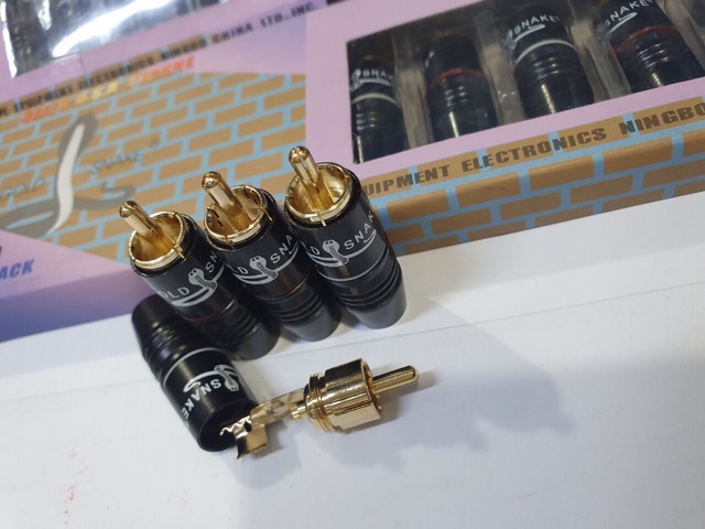 Jack rắc AV hoa sen RCA hãng Goldsnake, LS, Palic, nakamichi....