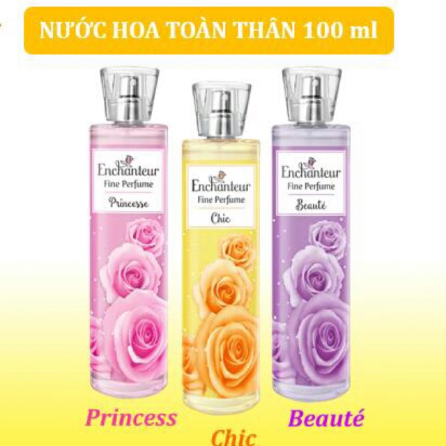 ( New) Nước hoa toàn thân Enchanteur 100ml