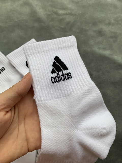 Tất/ vớ thể thao cổ trung adidas-vớ nam cổ ngắn chất lieu coton