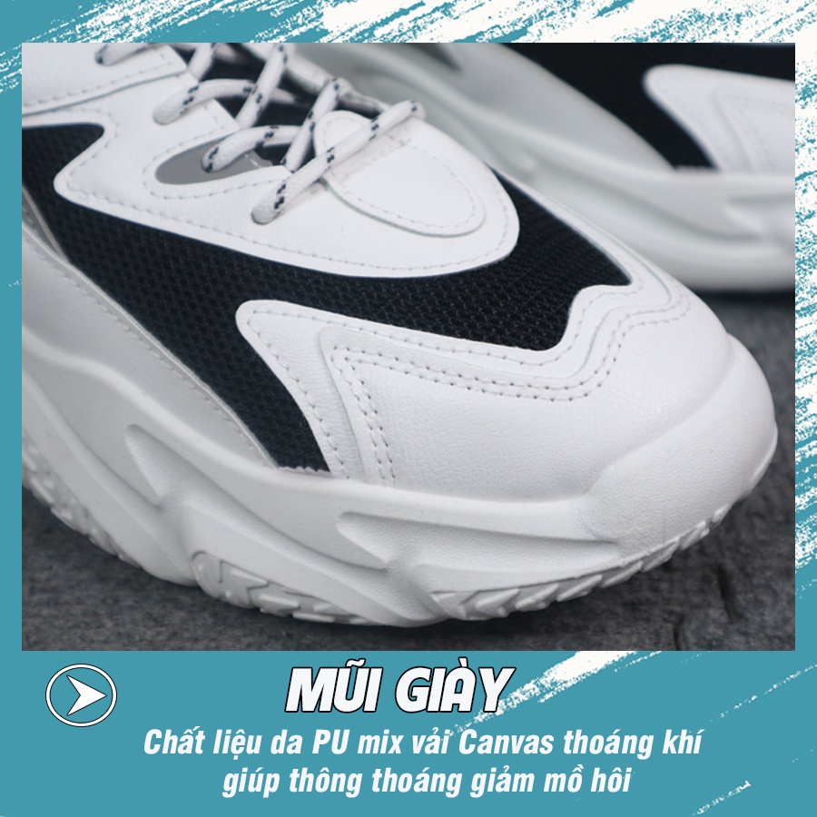 💥 Giày Sneaker bản thịnh hành phối 2 màu V03 Free Match tăng chiều cao 6 cm.
