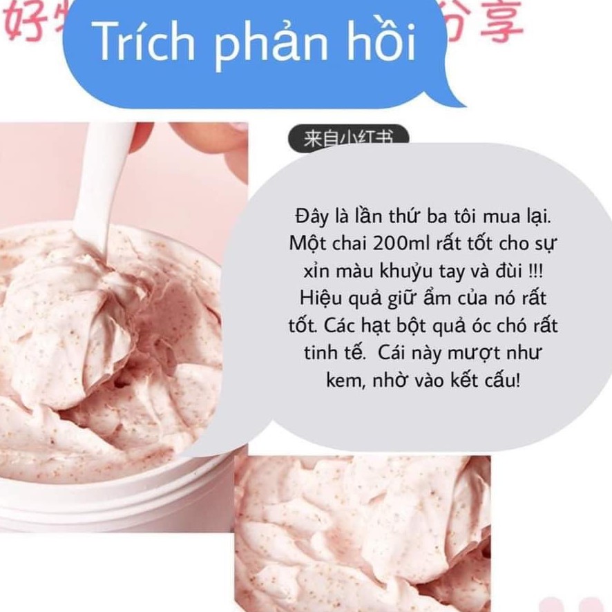 Tẩy da chết toàn thân body PeachClear tinh chất đào hạnh nhân