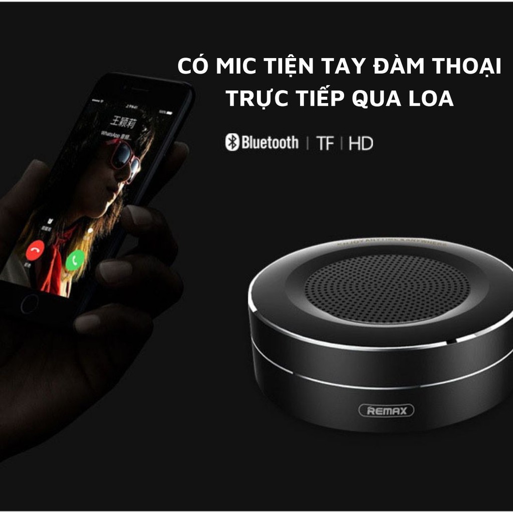 Loa Bluetooth Mini REMAX RB-M13 Chính Hãng Kèm Mic Công Suất 3W Loa nghe nhac bluetooth cầm tay - Memotop