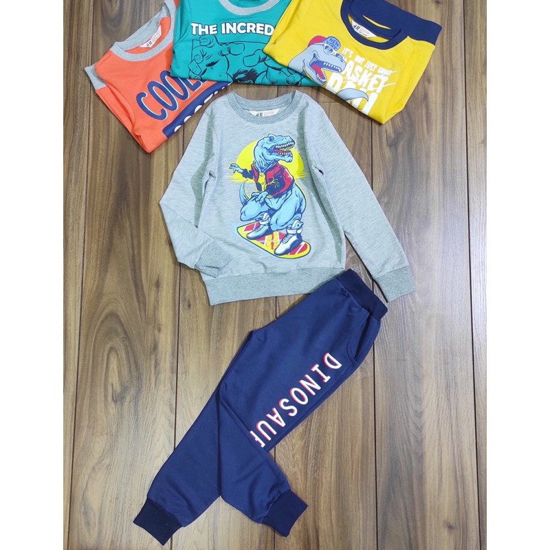 20-48kg Bộ Nỉ Da Cá VNXK bé trai size đại (dày bt)