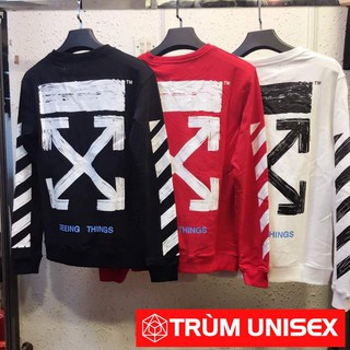 Áo Thun dài tay Nam OFF WHITE MÀU Trắng -  Áo Thun Thời Trang Nam Áo Thun Bigsize