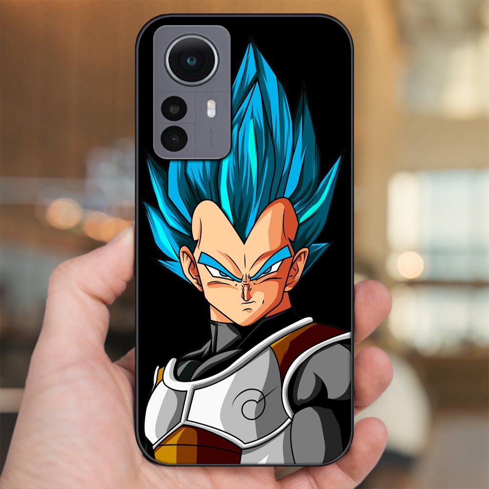 Ốp lưng Xiaomi 12 viền đen in hình Vegeta Dragon Ball
