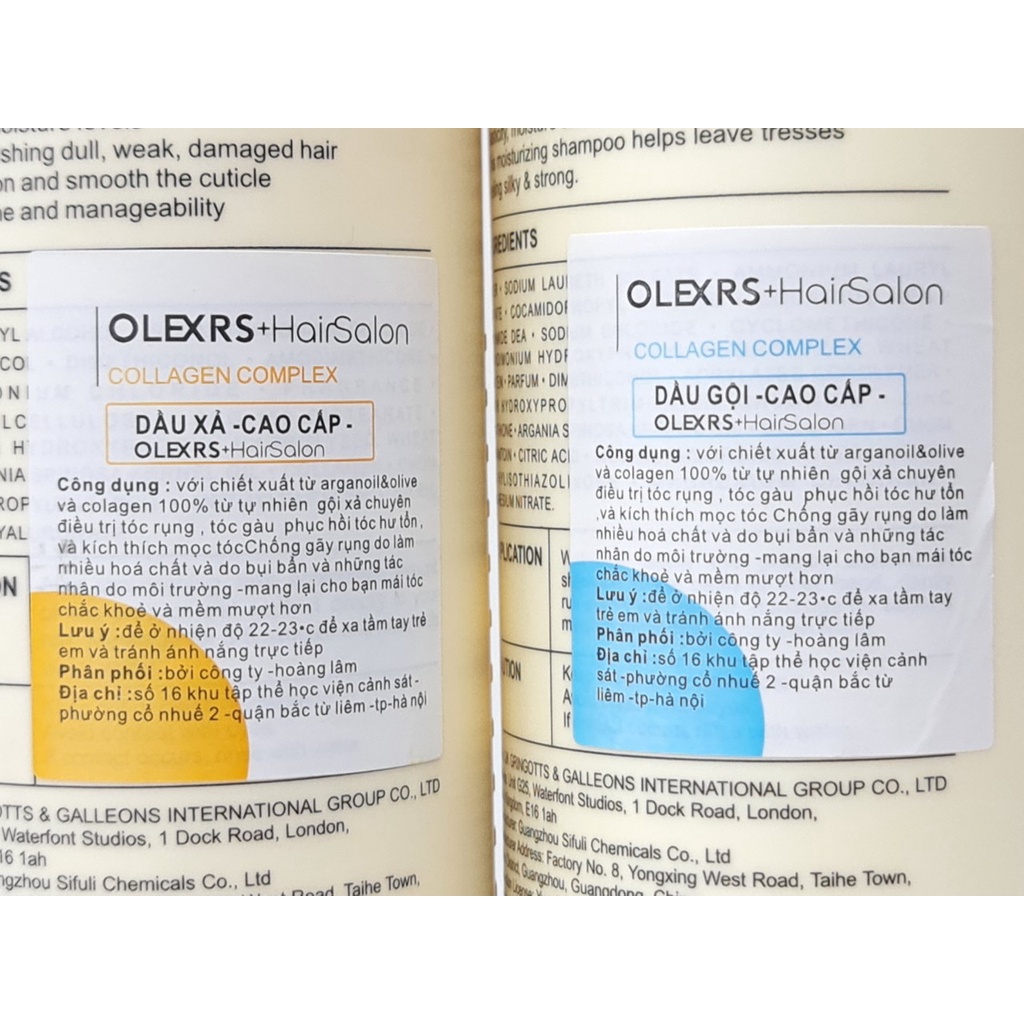 Dầu Gội Hoặc Dầu Xả Phục Hồi Bảo Vệ Tóc Olexrs Hair Salon Argan Oil Collagen Complex 500ml