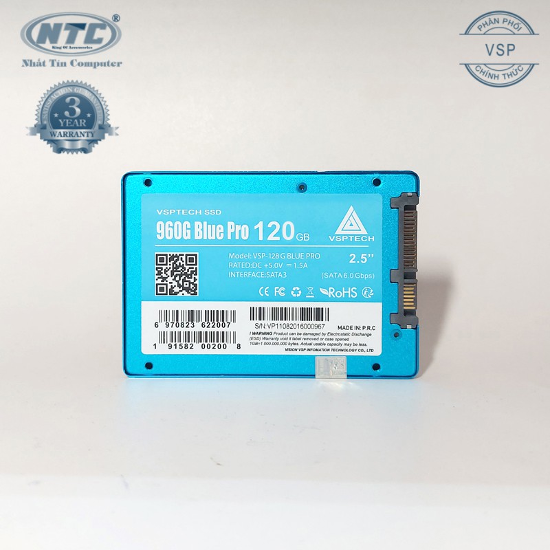 Ổ cứng SSD VSPTECH 960G Blue Pro dung lượng 120GB - tốc độ ghi 450MB/s (Xanh)