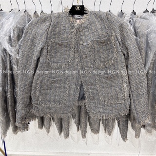 [HÀNG NGN] Áo dạ Tweed tua rua