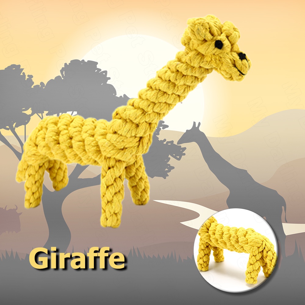 Kawaii Châu Phi Động Vật Chó Nhai Đồ Chơi Vật Nuôi Tương Tác Dây Thừng Bông Lớn Chó Nhỏ Đồ Chơi Ngoài Trời Cho Chó Con Nguồn Cung Cấp Mèo Juguete Para Perro