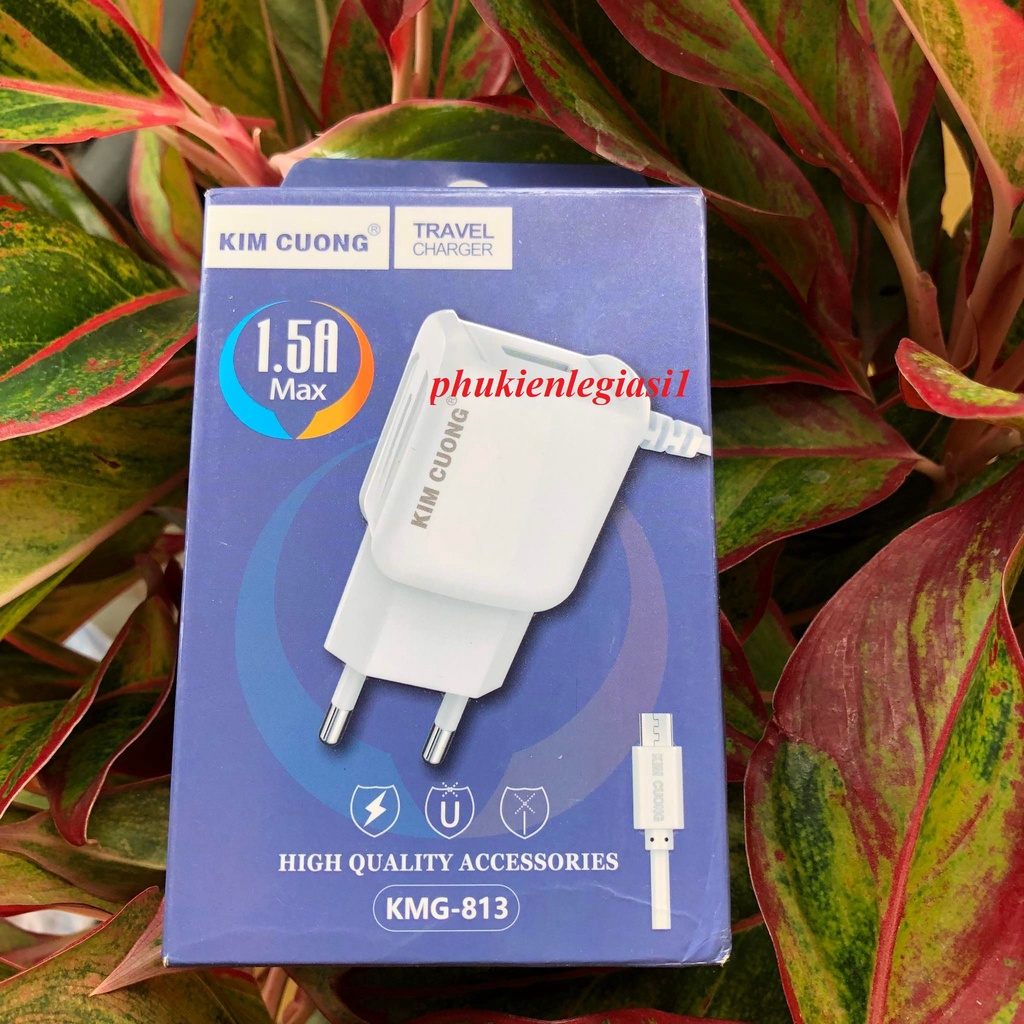 (Chính hãng)SẠC KIM CƯƠNG 813 KMG 813 Chuẩn 1.5A Có Cổng USB Chính Hãng Kim Cương