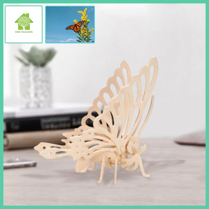 Trang trí Mô Hình BUTTERFLY ghép 3D trang trí Bàn làm việc, phòng đọc sách, phòng khách