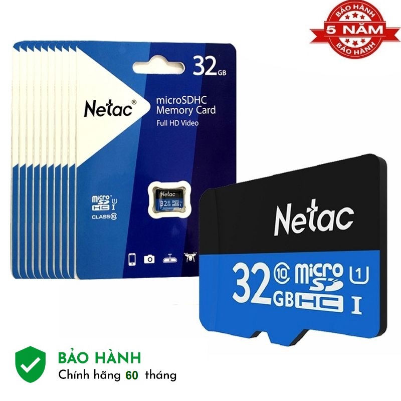 Thẻ Nhớ 32GB NETAC Class 10 - Hàng Chính Hãng Bảo Hành 5 Năm