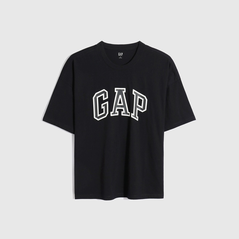 GAP Men's and Women's Fashion Logo Print Short Sleeve Cotton T-Shirt 688537 Double Top